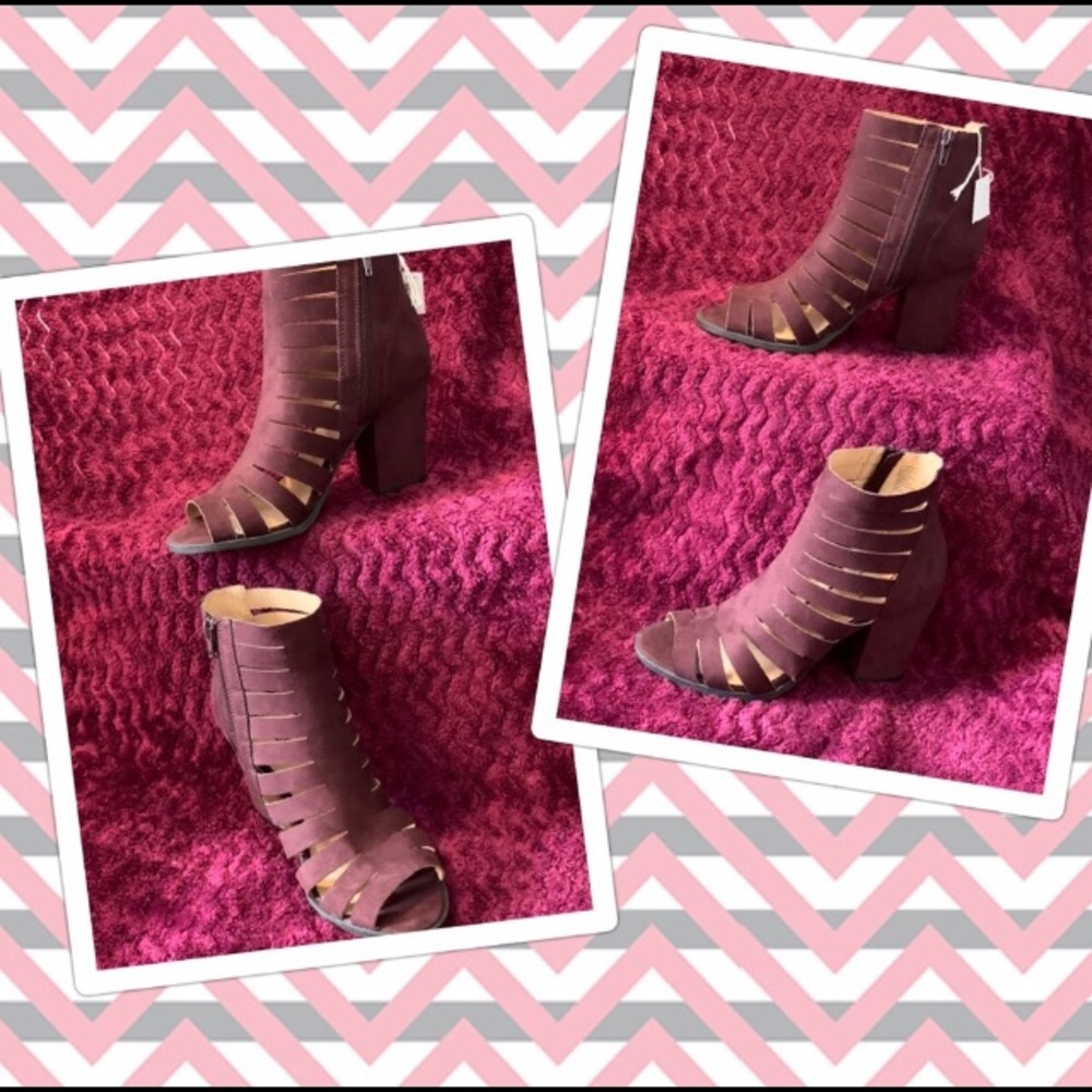 NWT Wine heels size 8.5